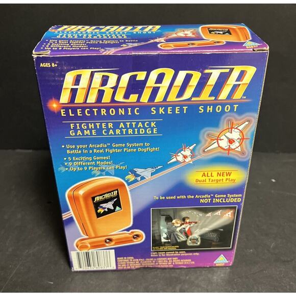 Arcadia Electronic Skeet Shoot Fighter Attack Game Cartridge Image Slide Sealed - Picture 2 of 6